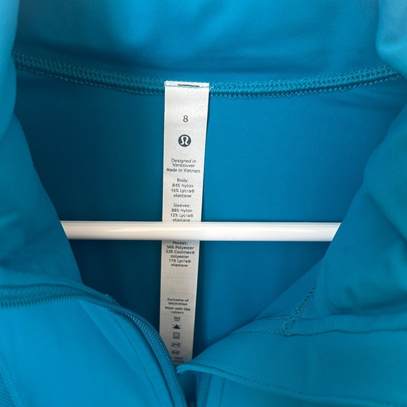 Lululemon Athletica Teal Full-Zip Jacket - Picture 2 of 6